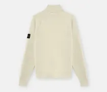 Zip Mock-Neck Sweatshirt — Sand