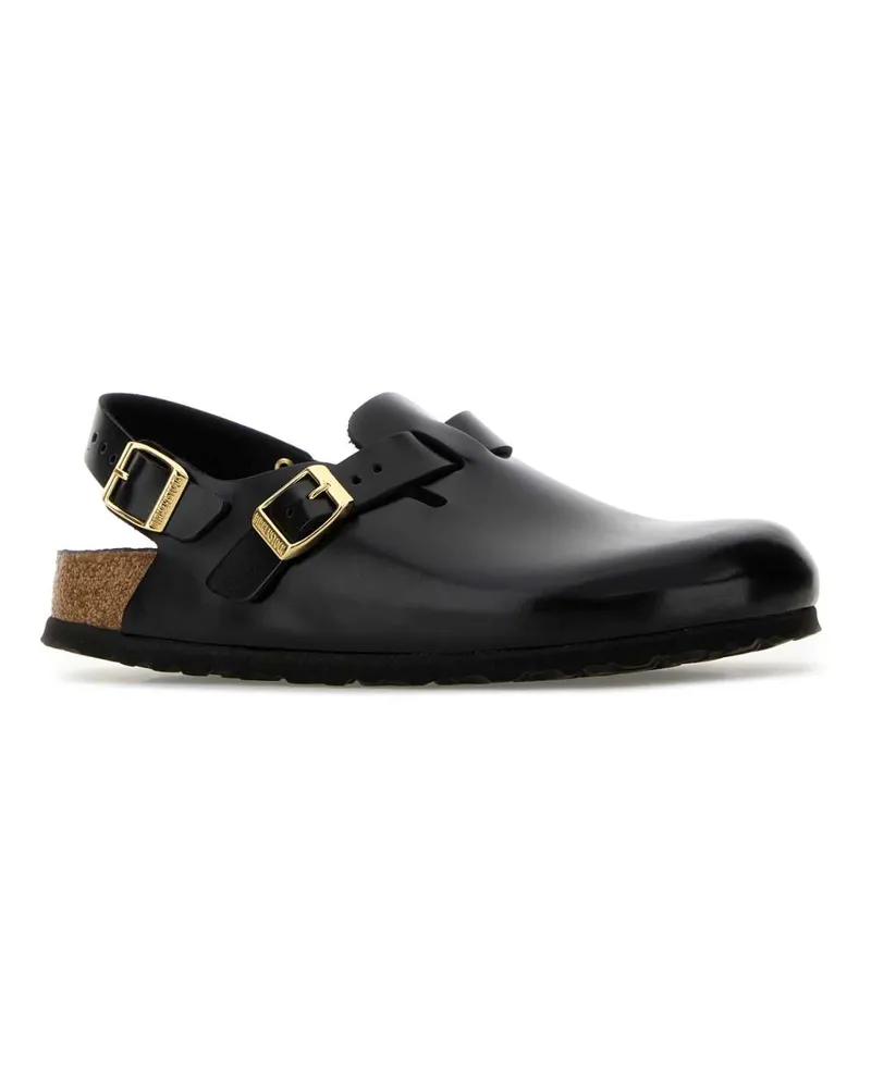 Birkenstock Women's Black Leather Tokyo Slippers Tokio Hex Black, Amalfi Natural Flat Shoes Black