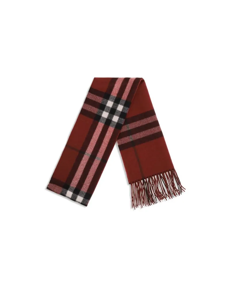 Burberry Check Scarf — Burgundy Burgundy