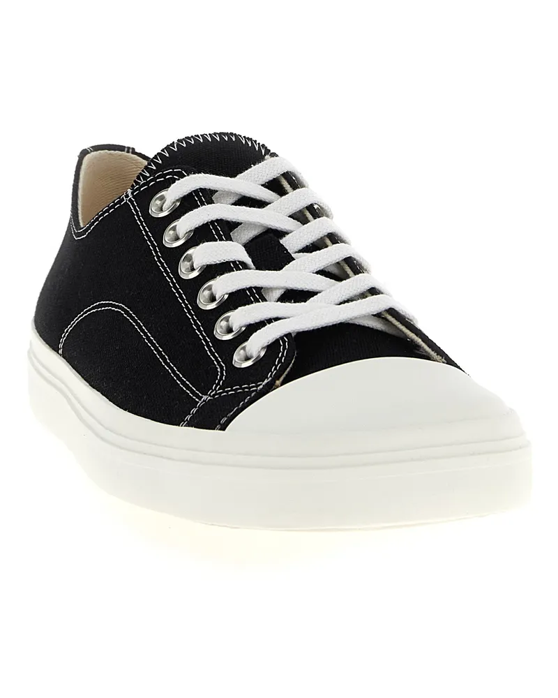 Moschino Men's Bicolor Cotton Sneakers Black