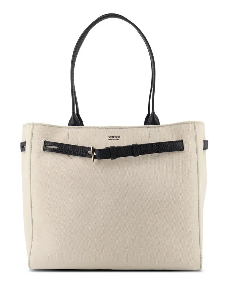 Tom Ford Women's Shoulder Bag Audrey Ecru Cotton Beige