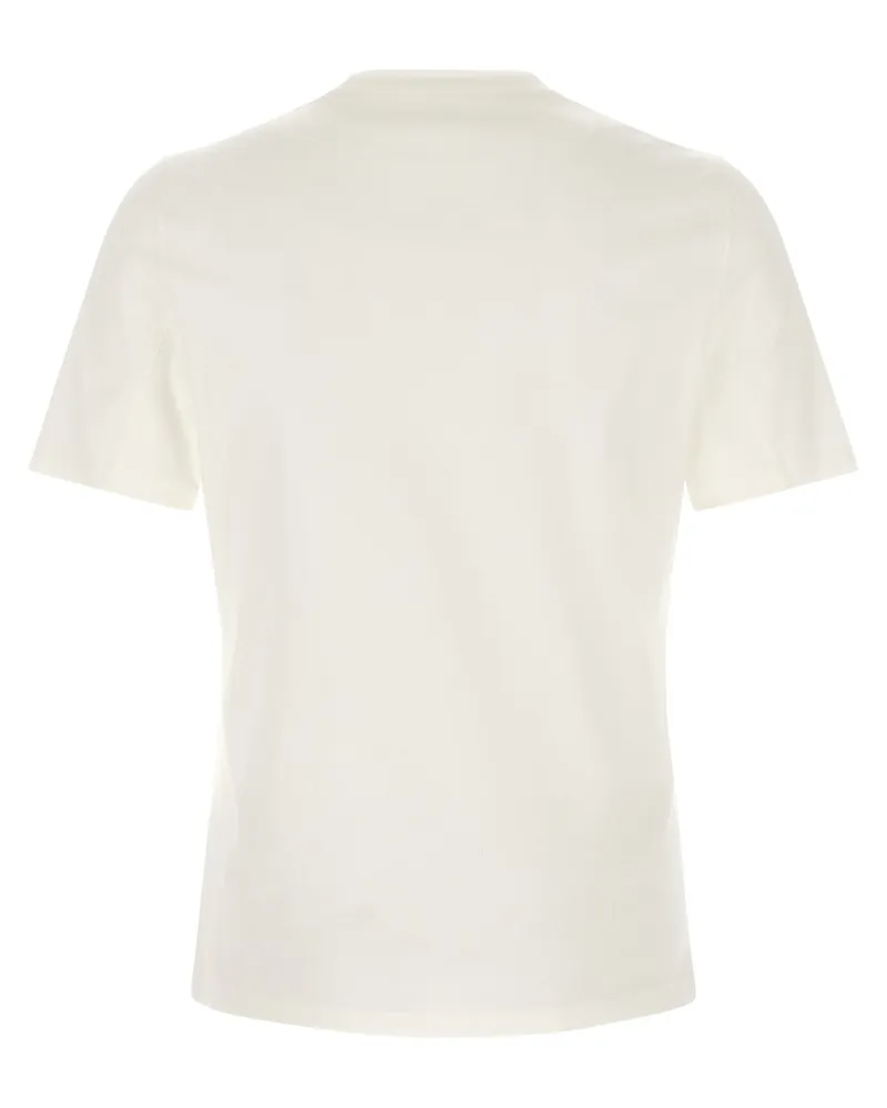 Brunello Cucinelli Logo-Graphic Cotton T-Shirt — White White