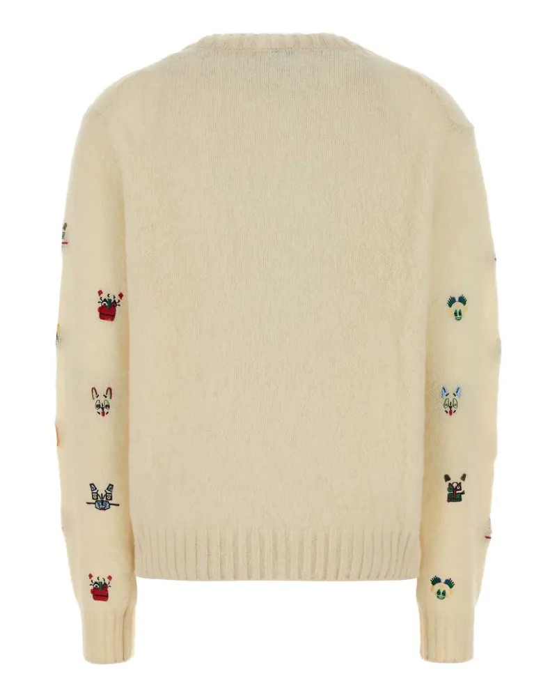 Loewe S359y14kih Whitemulticolor Exterior: Wool Nylon Maglieria Sweater Beige