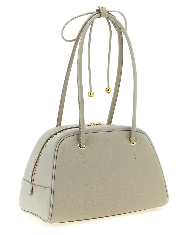 Furla Poppy M Shoulder Bag — Grey Beige