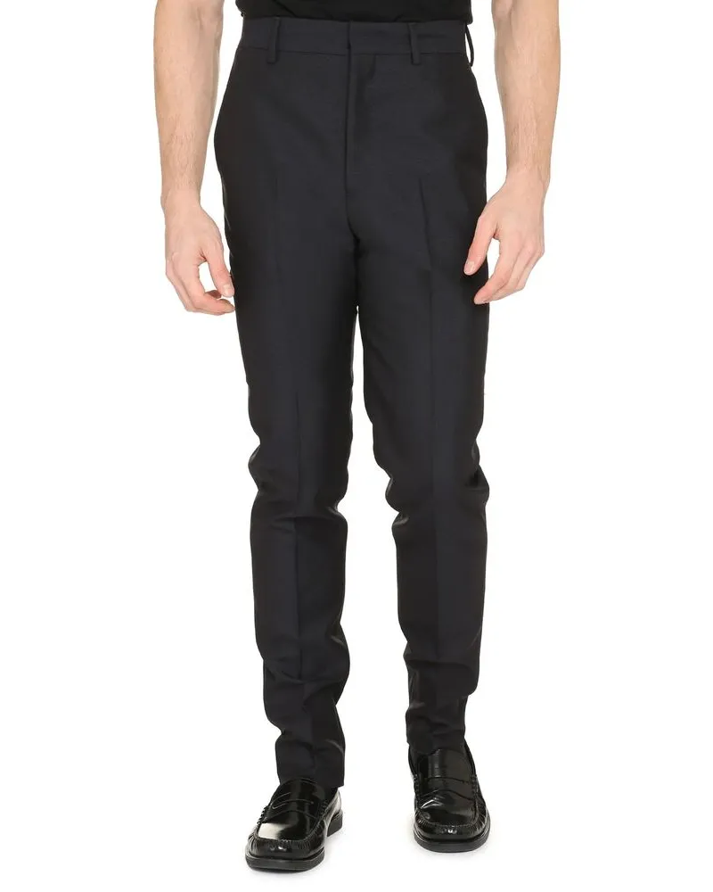 Prada Men's Blue Mohair Dress Pants Blue