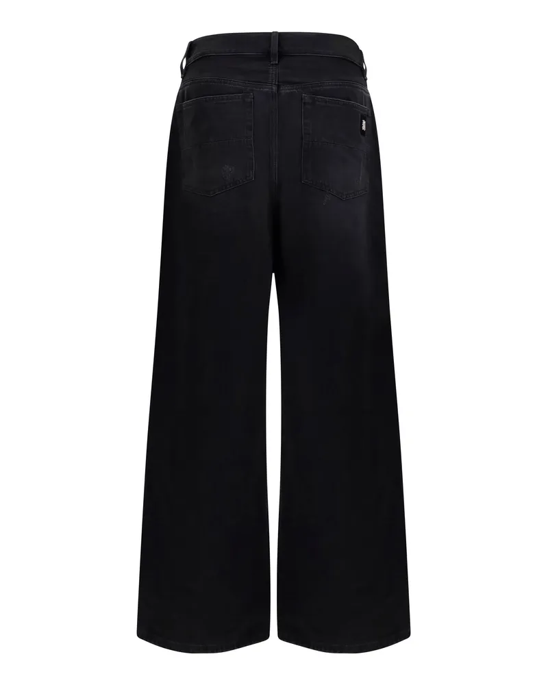 Amiri Men's Wide-Leg Jeans Vintage Black Cotton Black