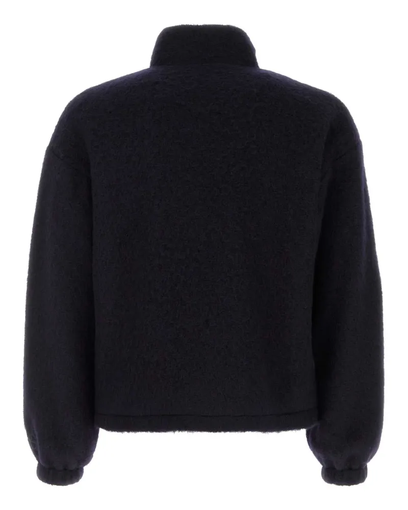 Jil Sander Men's Midnight Blue Wool Blend Sweatshirt 403 Felpe Sweater Navy
