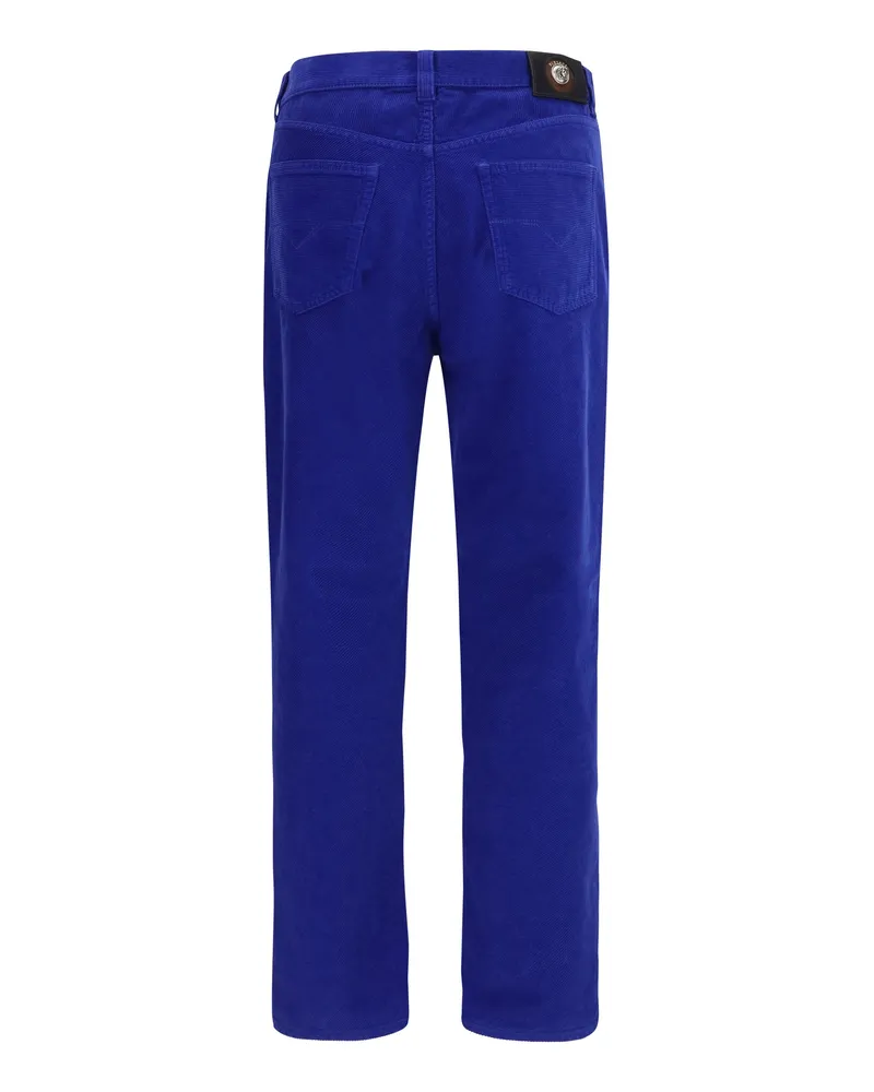 Versace Garment-Dyed Corduroy Jeans — Blue Blue