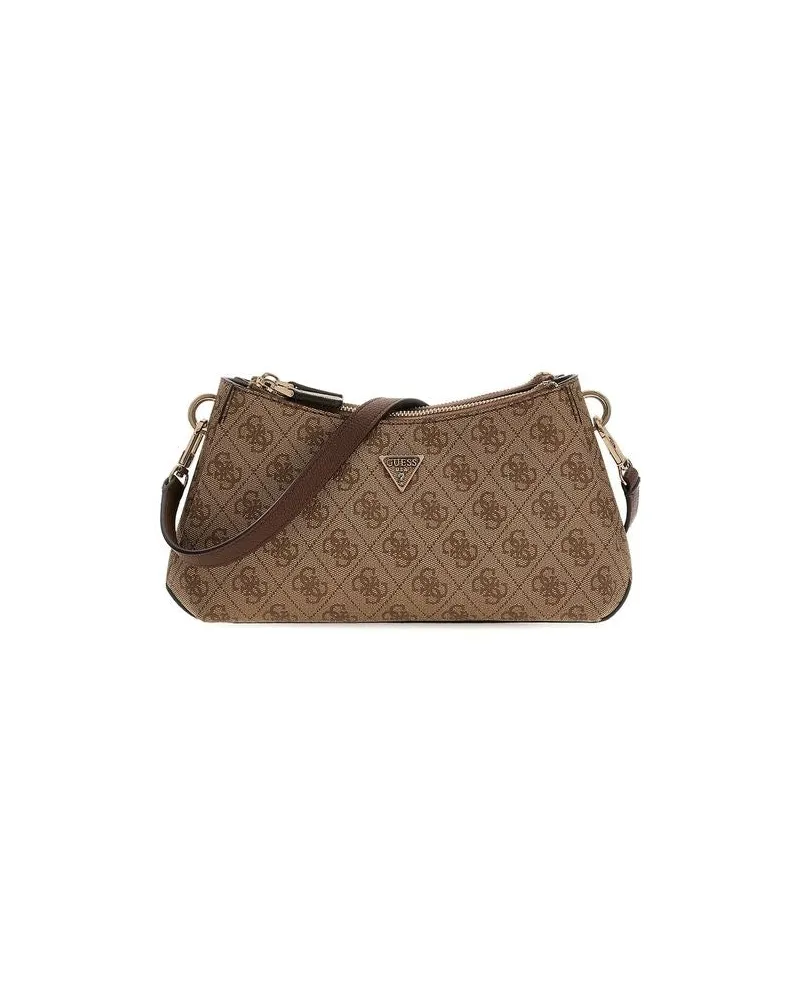 Guess Women's Crossbody Bag Latte Logo-Brown Polyurethane - Crossbody-Bags Logo/brown Beige