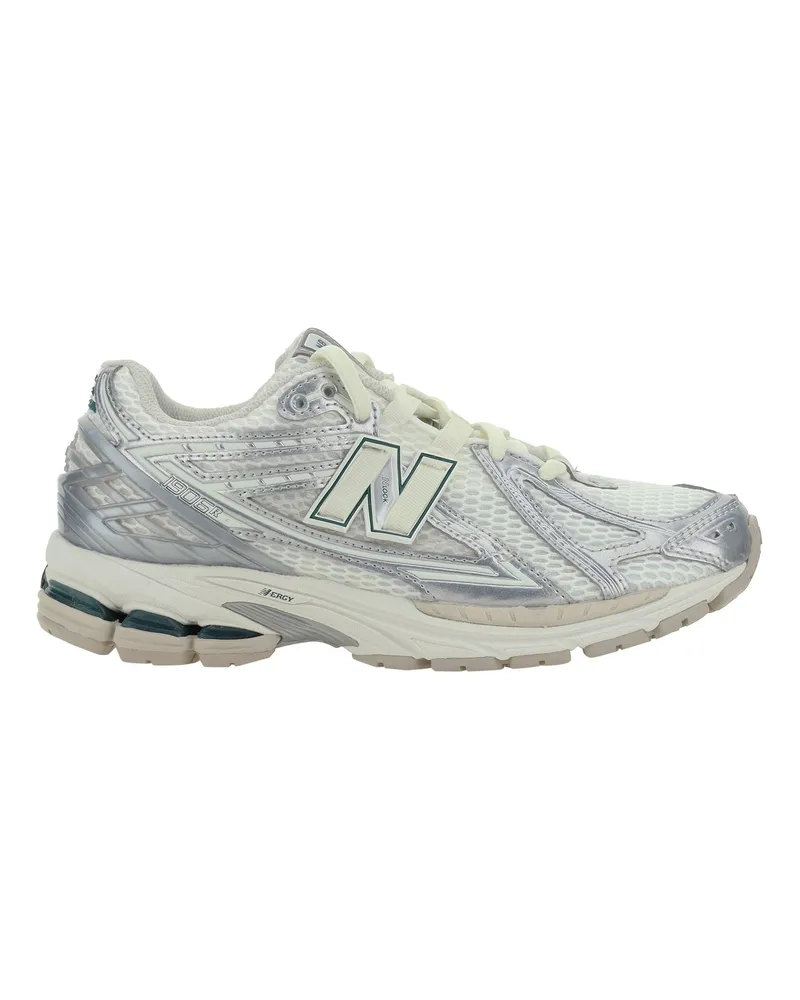 New Balance Unisex Sneakers 1906 Silver Metallic-Off White Rubber Trainers Metallic/off Silver