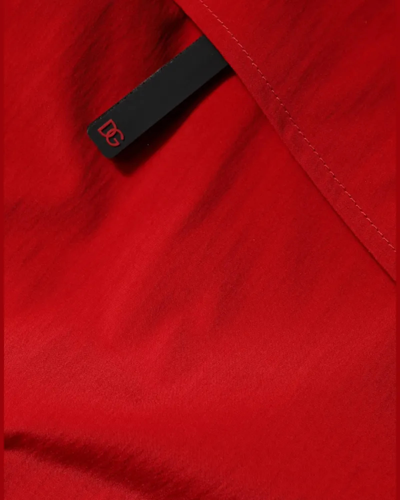 Dolce & Gabbana Hooded Nylon Parka — Red Red