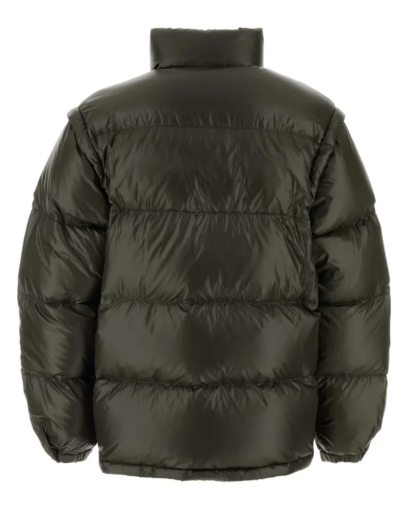 Prada Men's Olive Green Nylon Down Jacket Mimetico Recycledpolyamide Piumini Green