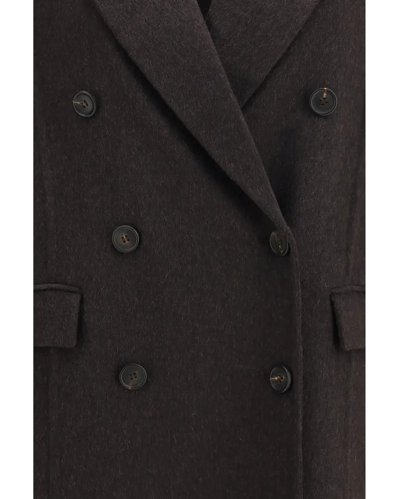 Brunello Cucinelli Women's Cashmere Coat Brown (capra Hircus Brown