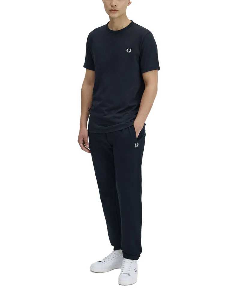 Fred Perry Ringer Cotton T-Shirt — Blue Blue