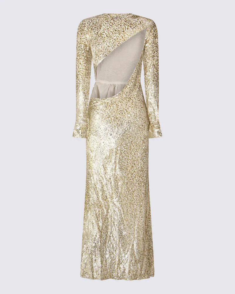 Self-Portrait Women's Dresses Gold Gold