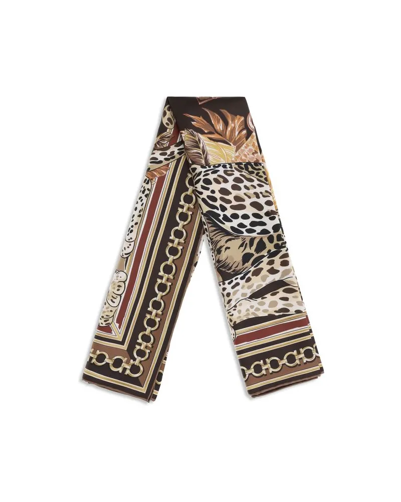 Ferragamo Women's Multicolor Silk Foulard Accessory Multicolor