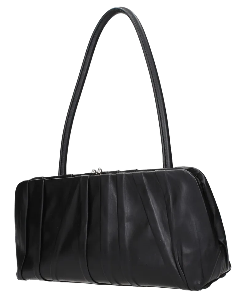 Jil Sander Women's Black Leather Shoulder Bag Black