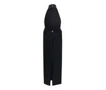 Women's Black Polyester Cocktail Dress