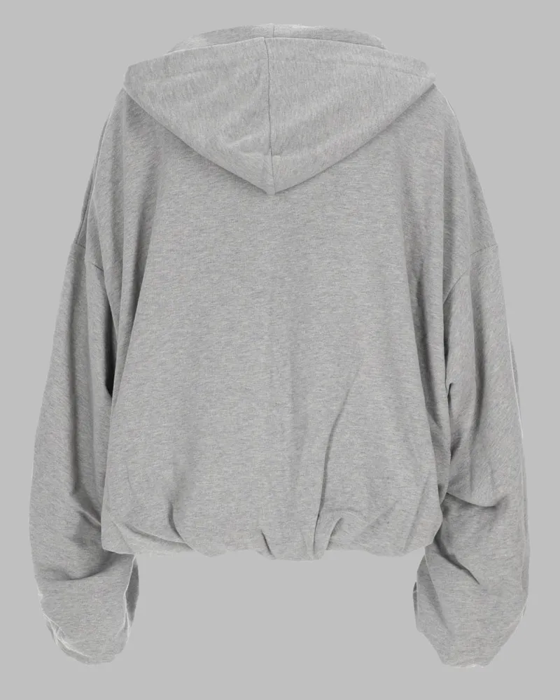 Dries van Noten Zip-Up Cotton Sweatshirt — Gray Gray