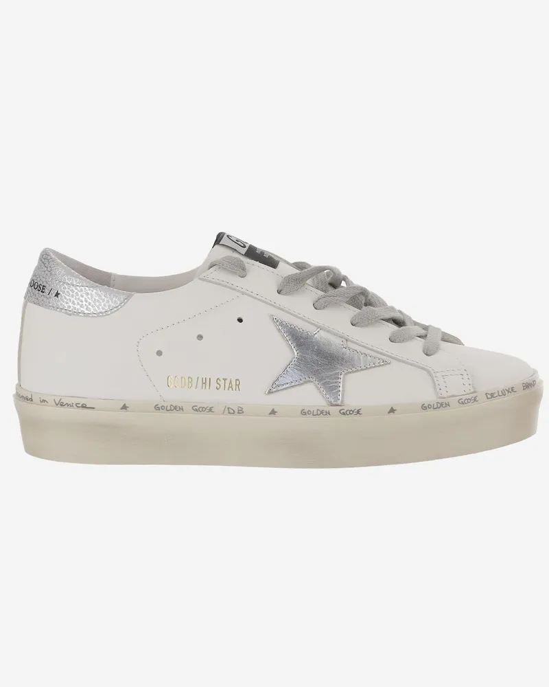 Golden Goose Women's Sneakers Hi Star White Leather Cow Trainers White