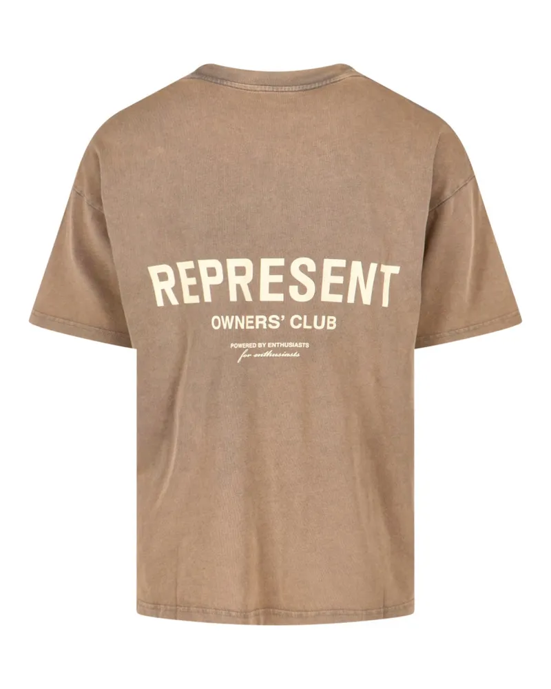 REPRESENT Men T-Shirts And Polos Brown Cotton Brown