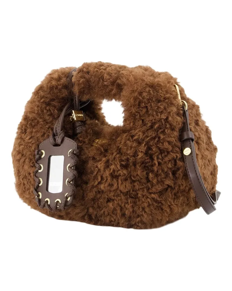 Ganni Synthetic Hobo Bag — Brown Brown