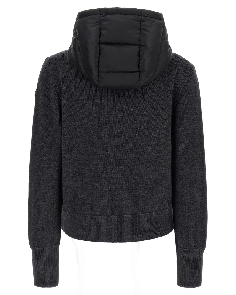 Moncler Women's Gray Polyamide Cardigan Clothing Black