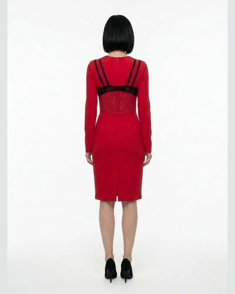 Dolce & Gabbana Women's Bordeaux Elastane Cocktail Dress Red