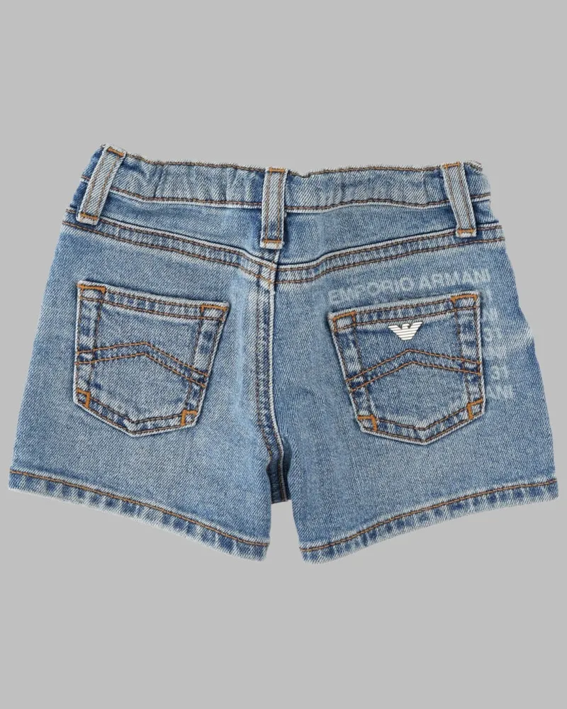 Emporio Armani 5-Pocket Denim Shorts — Blue Blue