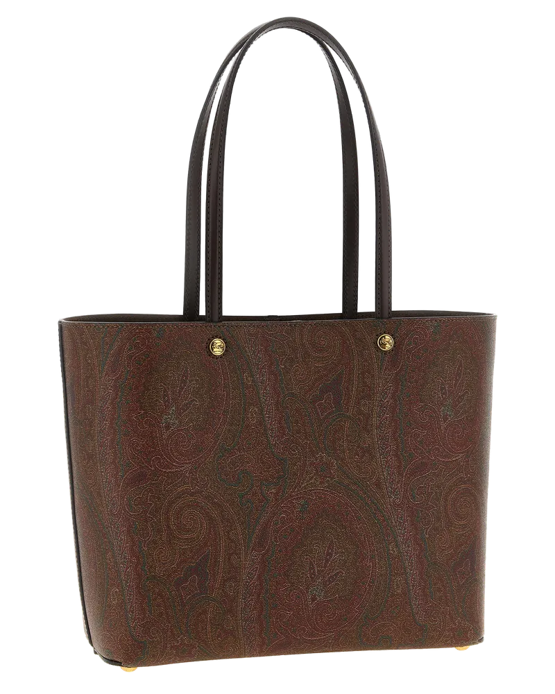 Etro Women's Brown Cotton Tote Bag Brown