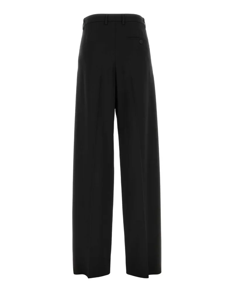 Balenciaga Women's Tailored Trousers Black Wool Cotton Black