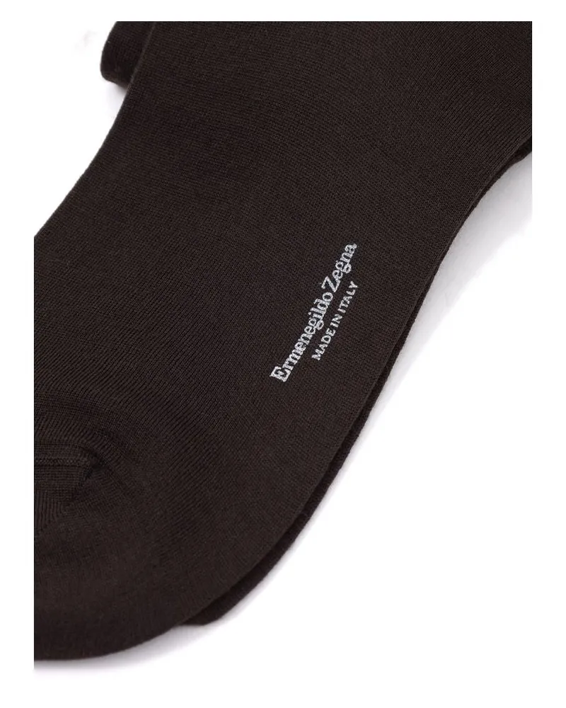Ermenegildo Zegna Men's Brown Wool Socks Clothing Brown