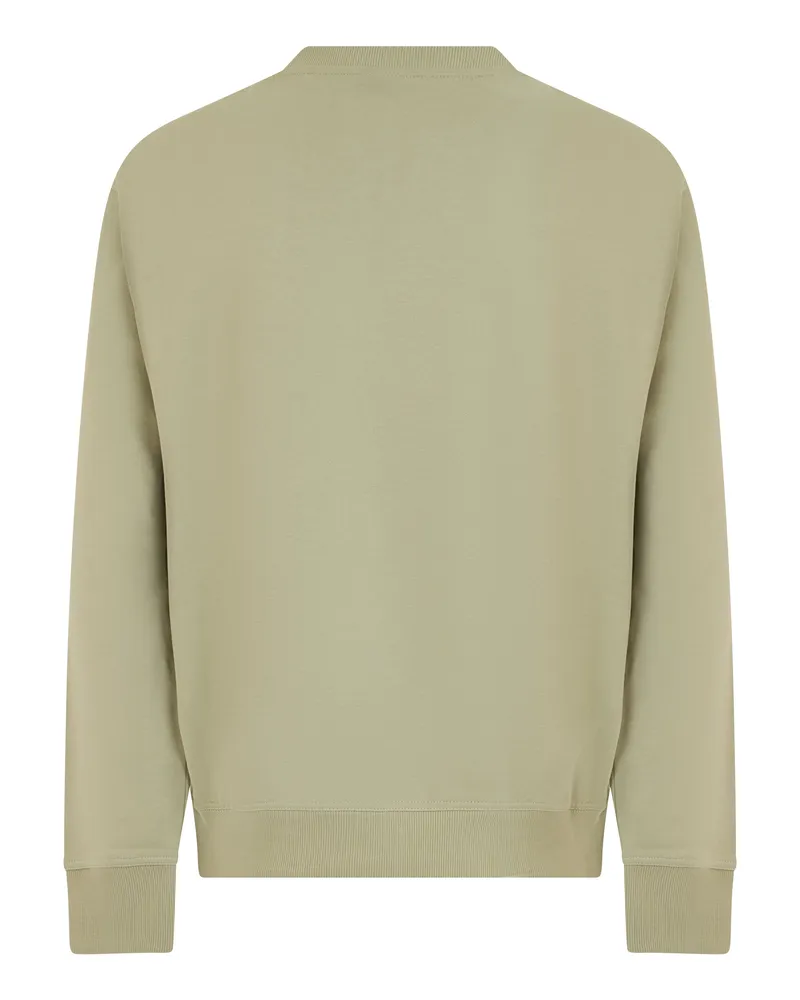 HUGO BOSS Men's Cotton Sweatshirt Open Green Sweatshirts Sweater Green