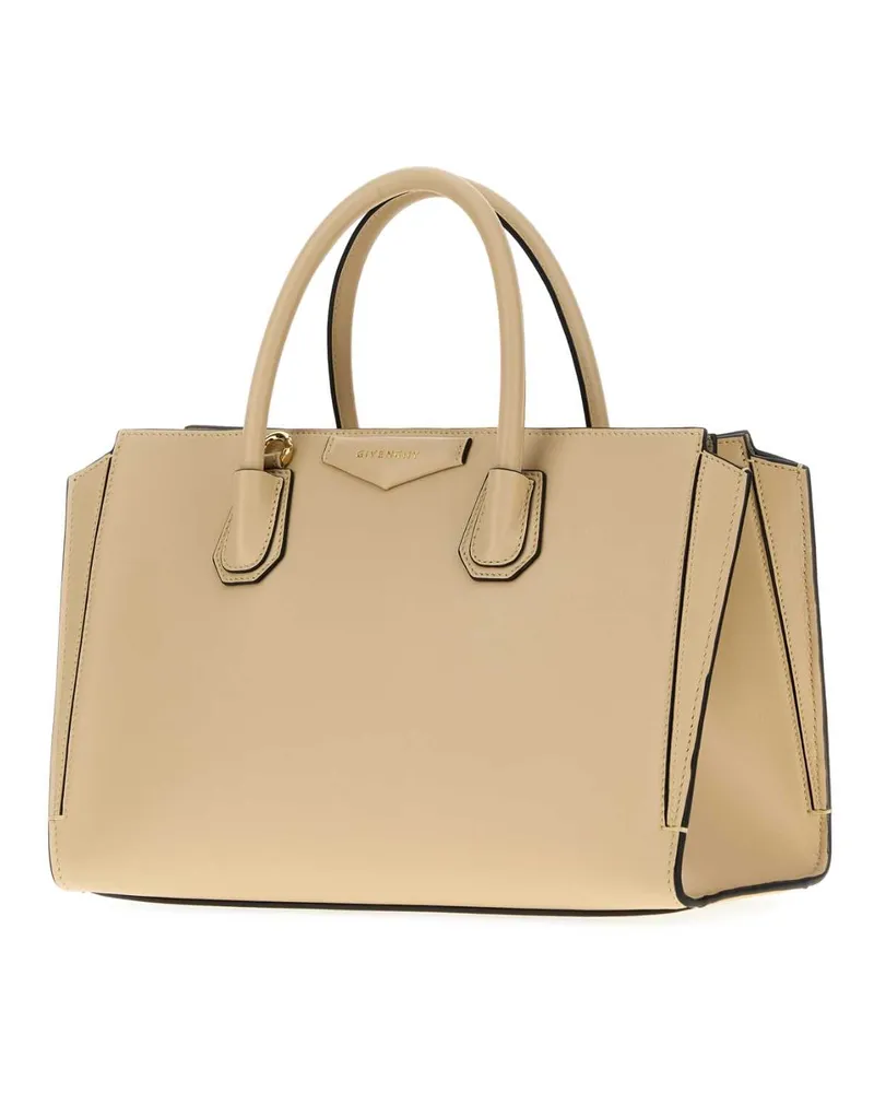 Givenchy Antigona Catchall Calfskin Leather Top Handle Bag — Beige Beige