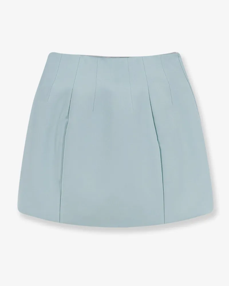 Retrofête Women's Satin Skirt Blue Polyester Blue