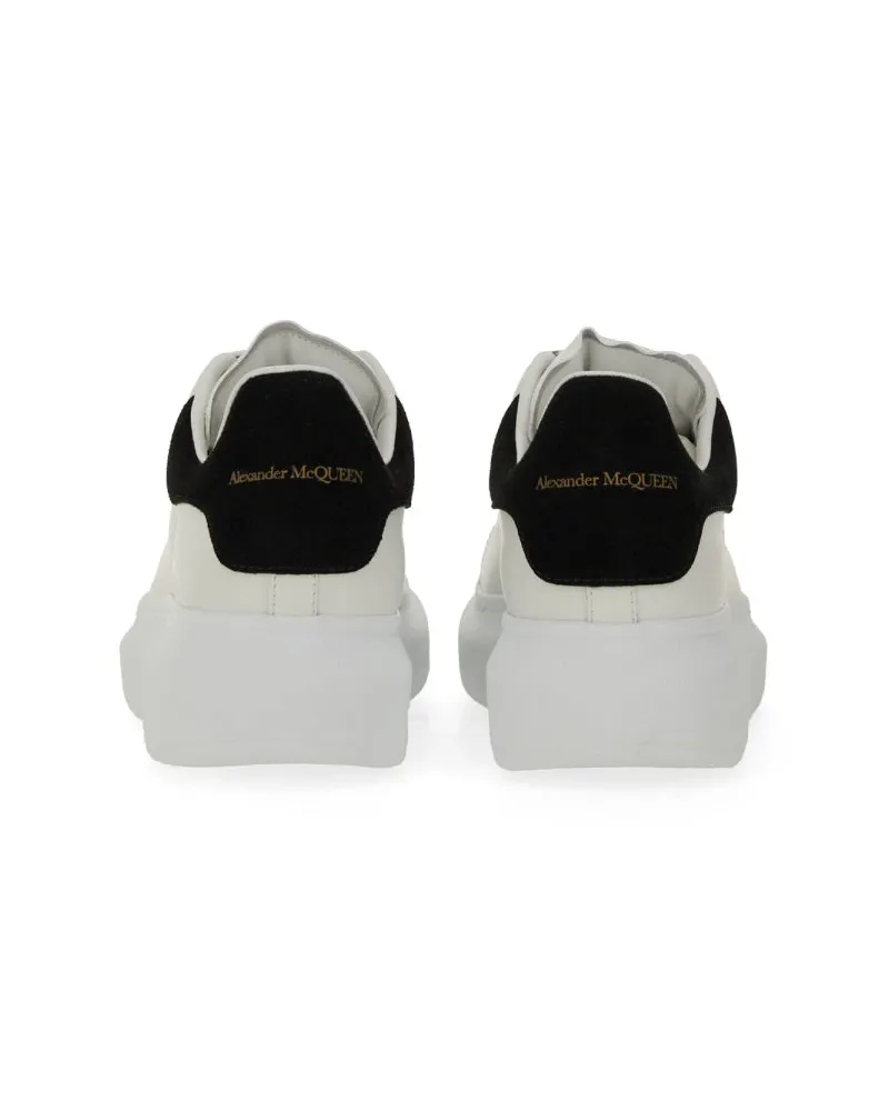 Alexander McQueen Oversized Calf Leather Sneaker — White White