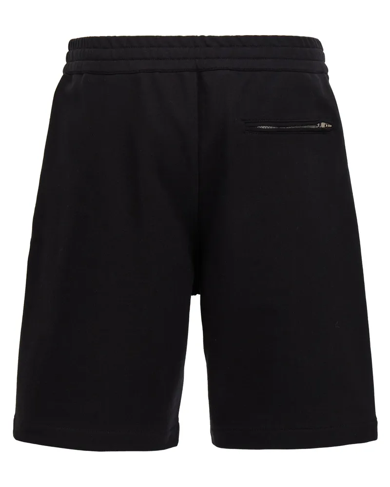 Alexander McQueen Men Black Cotton Bermuda Shorts Black