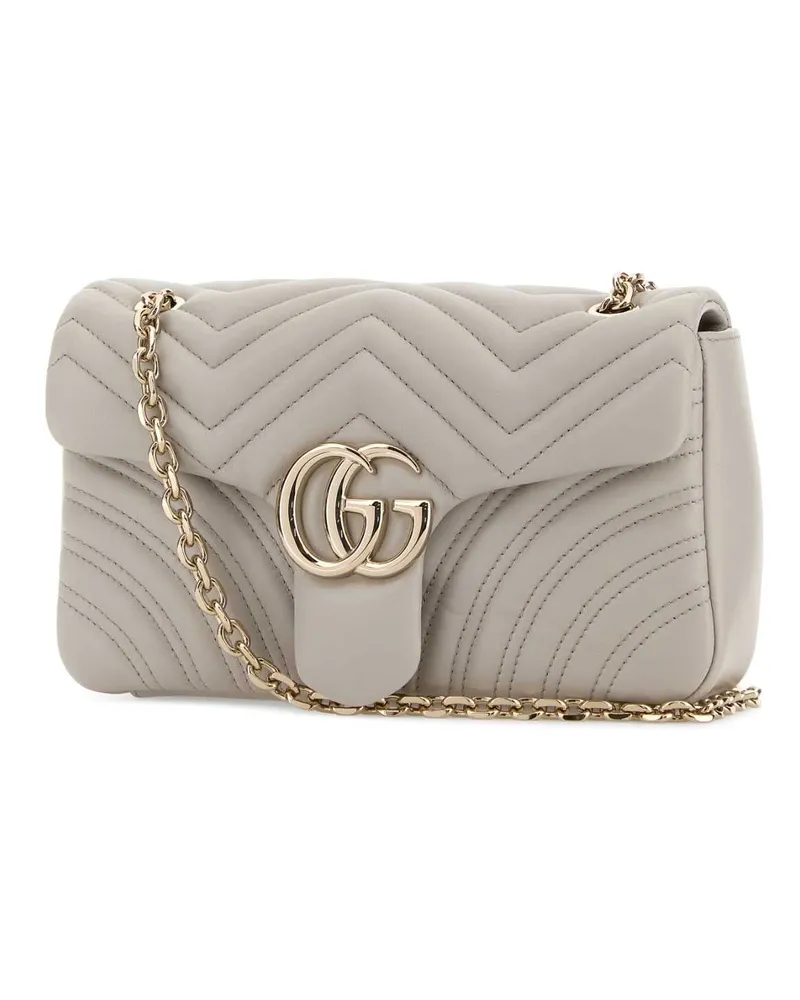 Gucci Women's Chalk Nappa Leather Medium Gg Marmont Shoulder Bag Sphinx Borse A Tracolla Beige