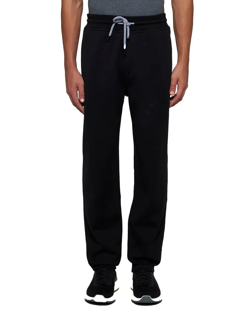 Brunello Cucinelli Men's Trousers Cotton-Cashmere Black Cotton And Cashmere Blend Black