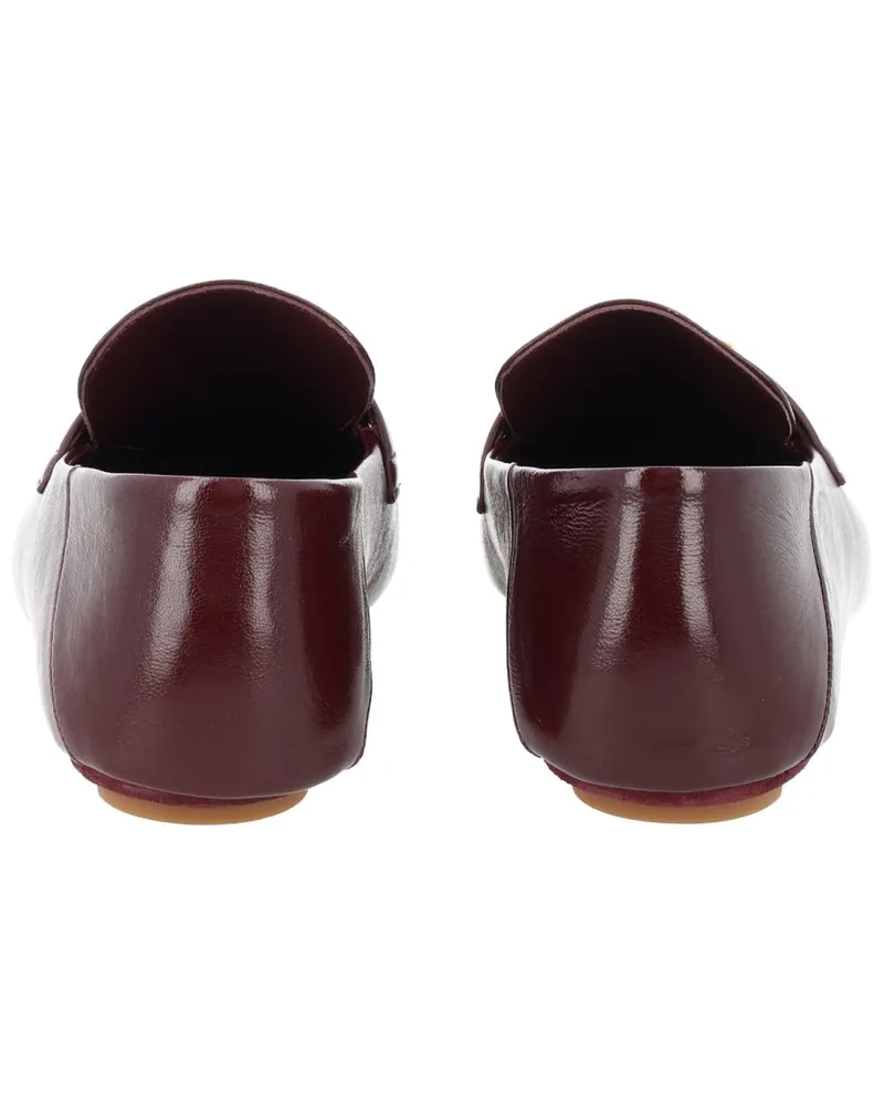 Fendi Baguette Hardware Leather Loafer — Bordeaux Bordeaux