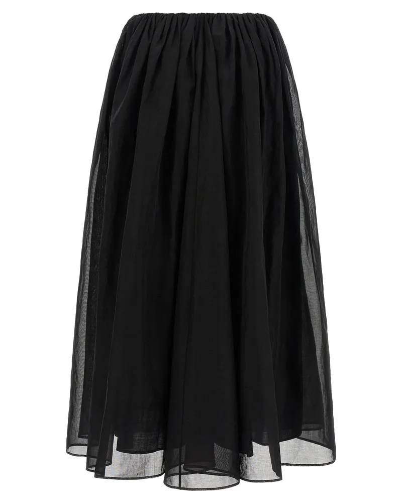 Brunello Cucinelli Cotton Organza Skirt — Black Black