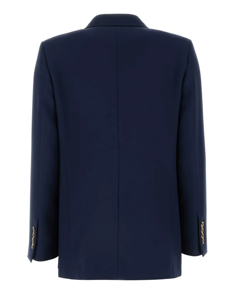 Valentino Garavani Women's Navy Blue Wool Blazer Indaco Giacche E Gilet Jacket Navy