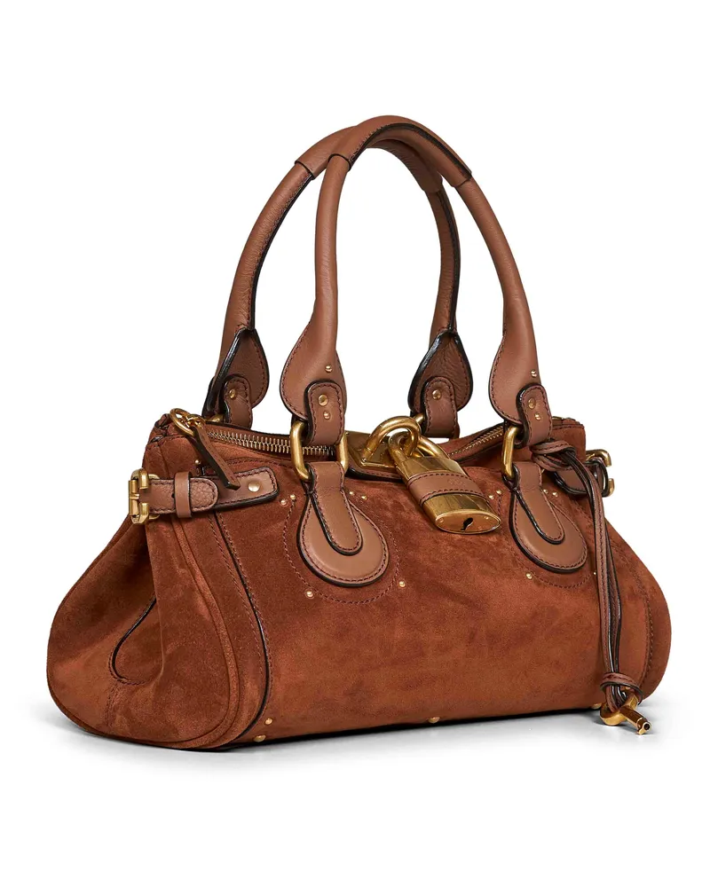 Chloé Women's Handbag Paddington Vintage Brown Calf Leather Handbags Hand Bags Brown