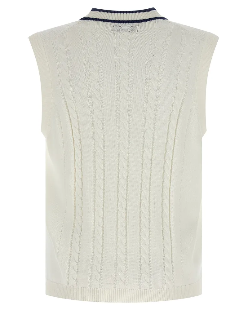 Brunello Cucinelli Men's White Cotton Sleeveles Sweater Clothing White