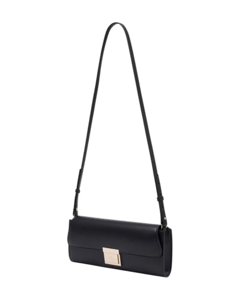AMI Paris Women's Mimi Crossbody -  Leather Black Calfskin Bags Clutches Black