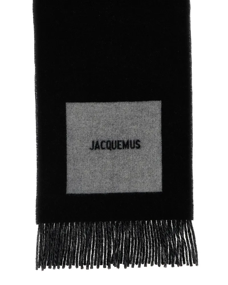 Jacquemus L'Echarpe Rond Carré Scarf — Black Black