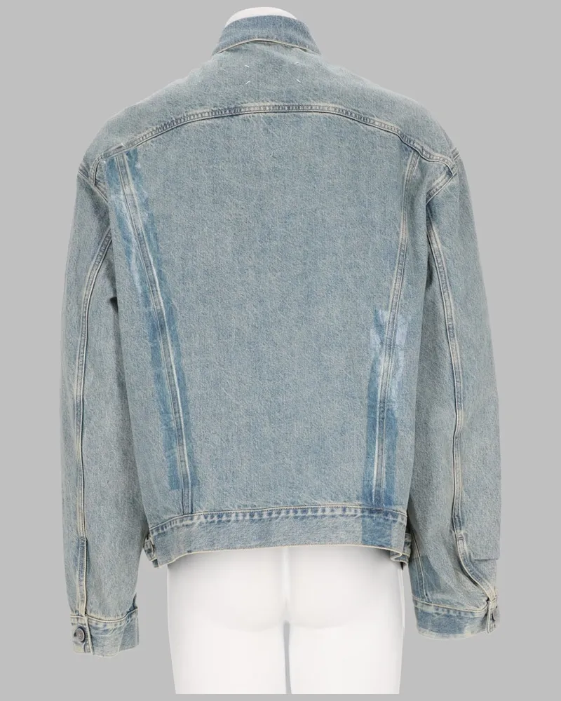 Maison Margiela Taped Denim Jacket — Blue Blue