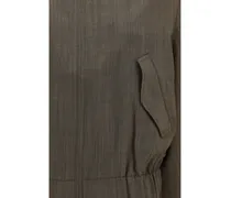 Merino Wool Bomber Jacket — Brown
