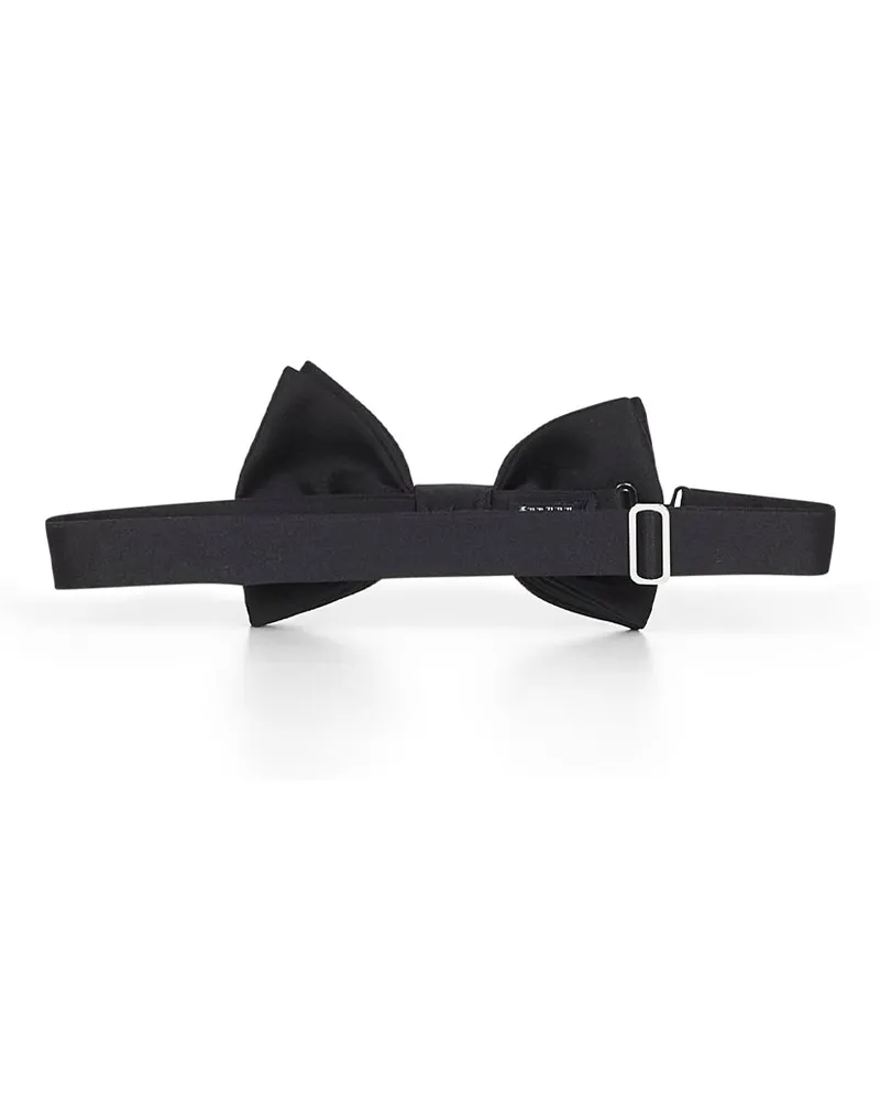 Tagliatore Men's Bow Tie Papillona Satin Black Polyester Ties Black