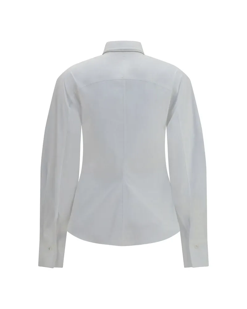 Brunello Cucinelli Women's White Cotton Dress Shirt White